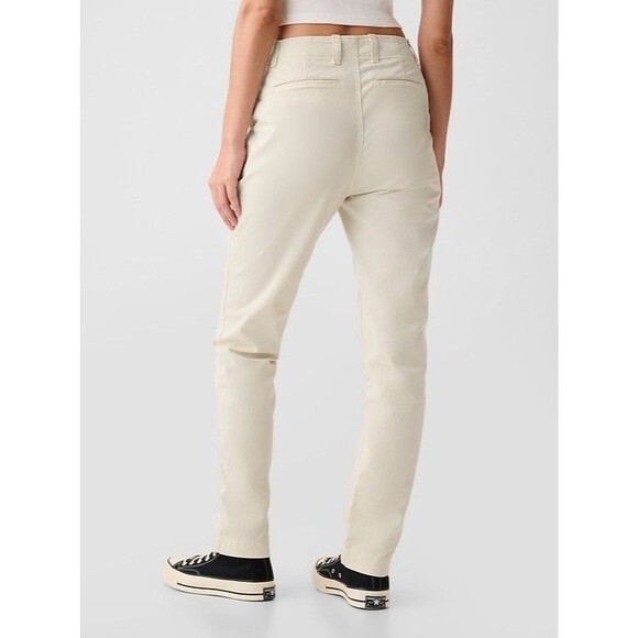 Gap Pants Women’s14 Tall Downtown Khaki Straight Chino Cotton Blend Twill Casual - Picture 4 of 14